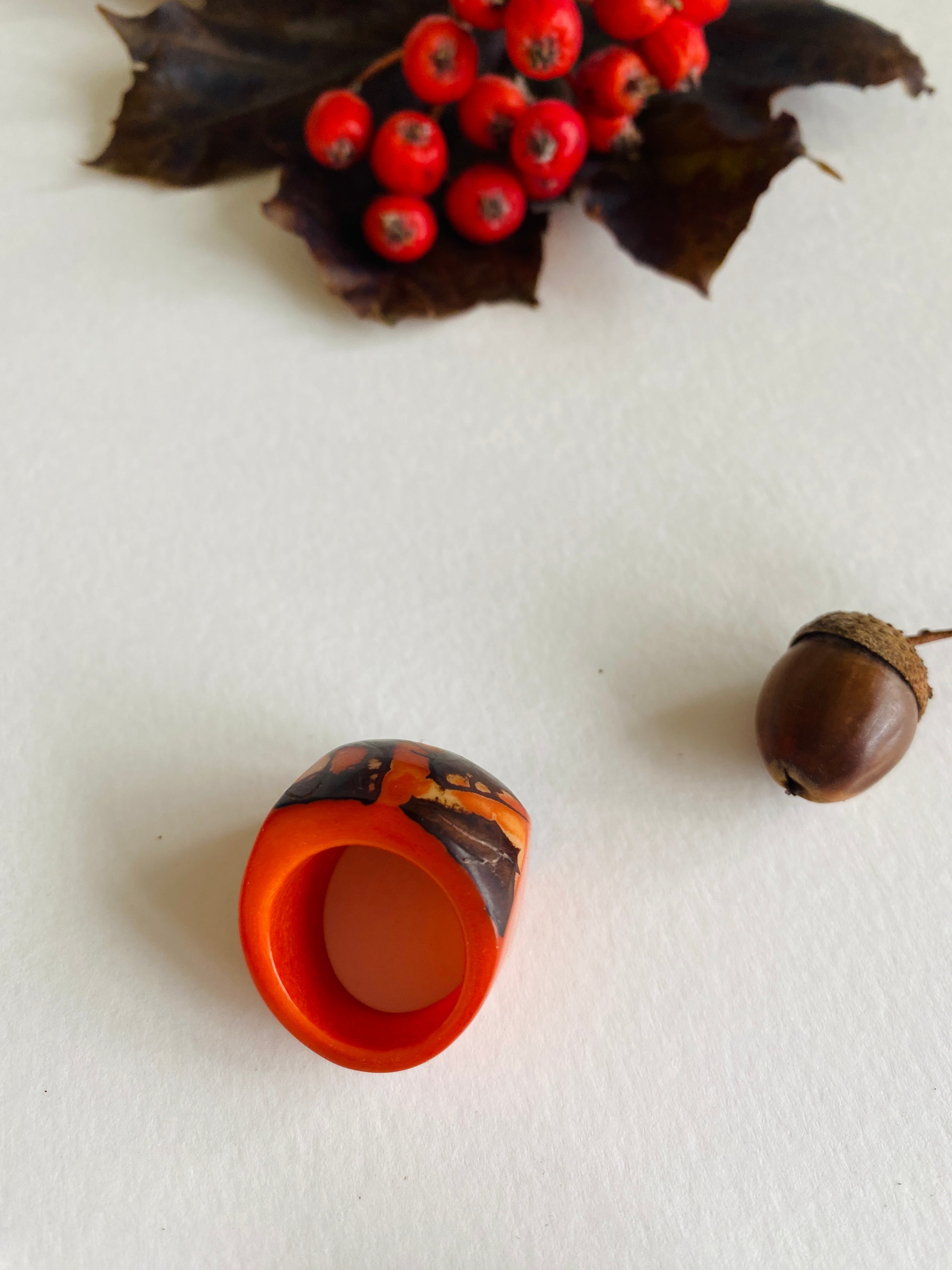 Orange Chunky Ring
